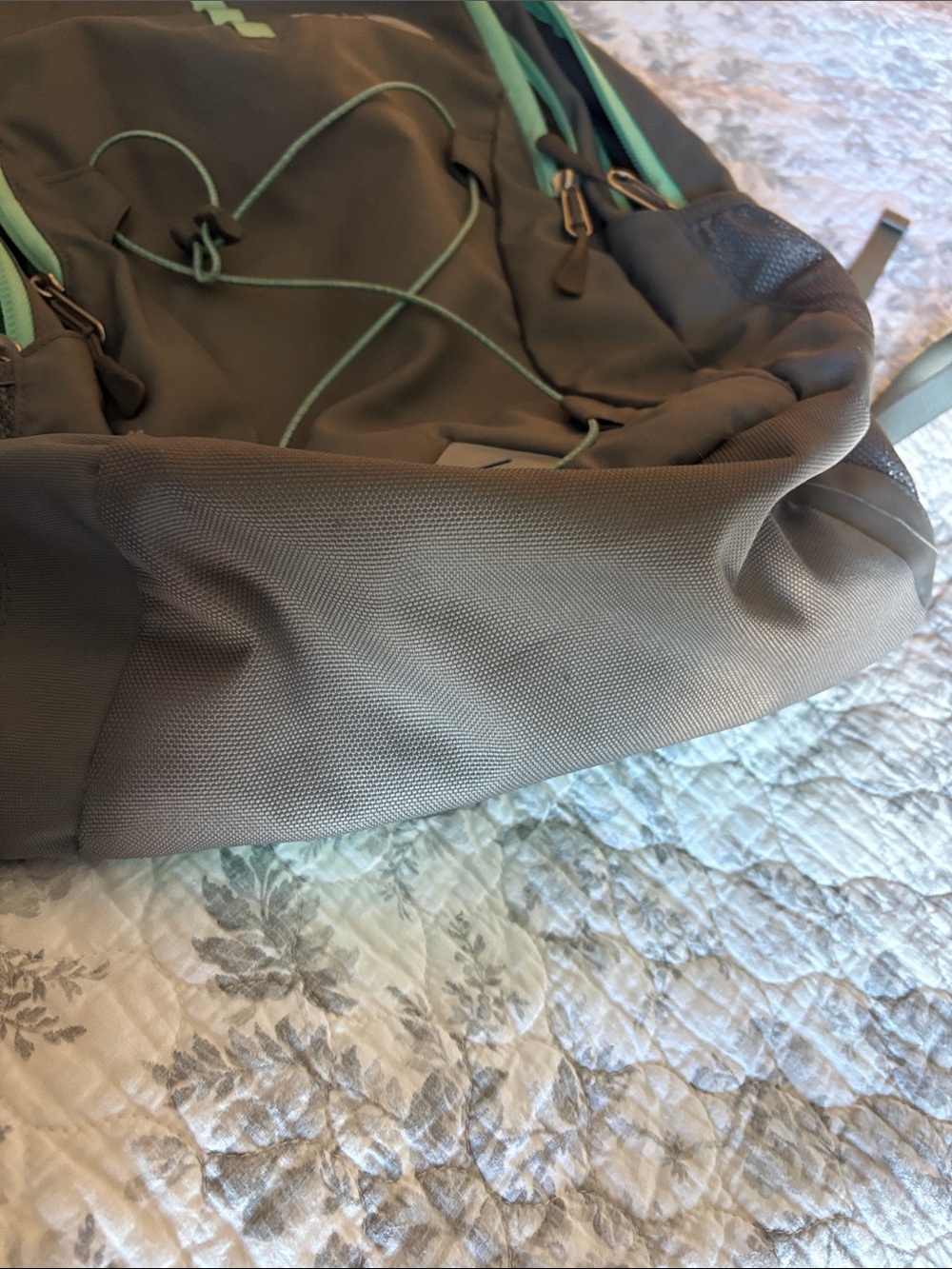 The North Face Gray Backpack with Mint Accents - Picture 10 of 13